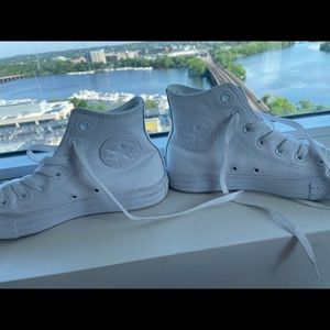 Converse white leather hightop